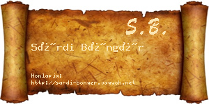 Sárdi Böngér névjegykártya