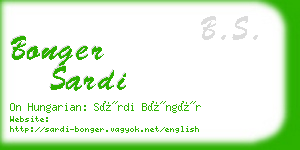 bonger sardi business card